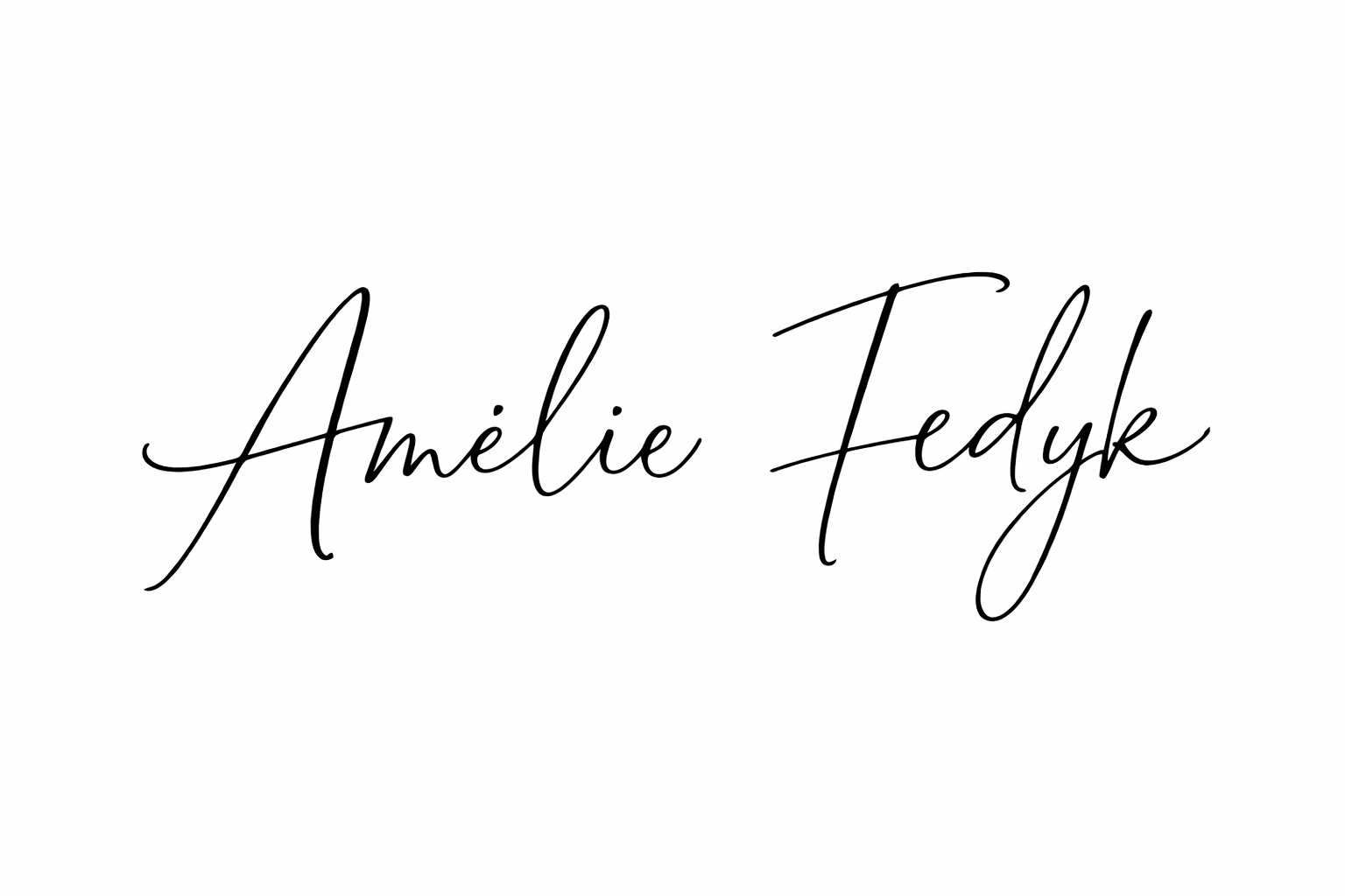 Signature Amélie Fedyk